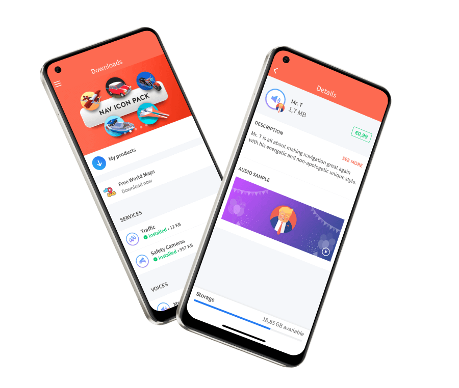 Karta GPS customization examples