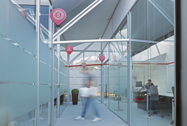 NDrive office first floor corridor.