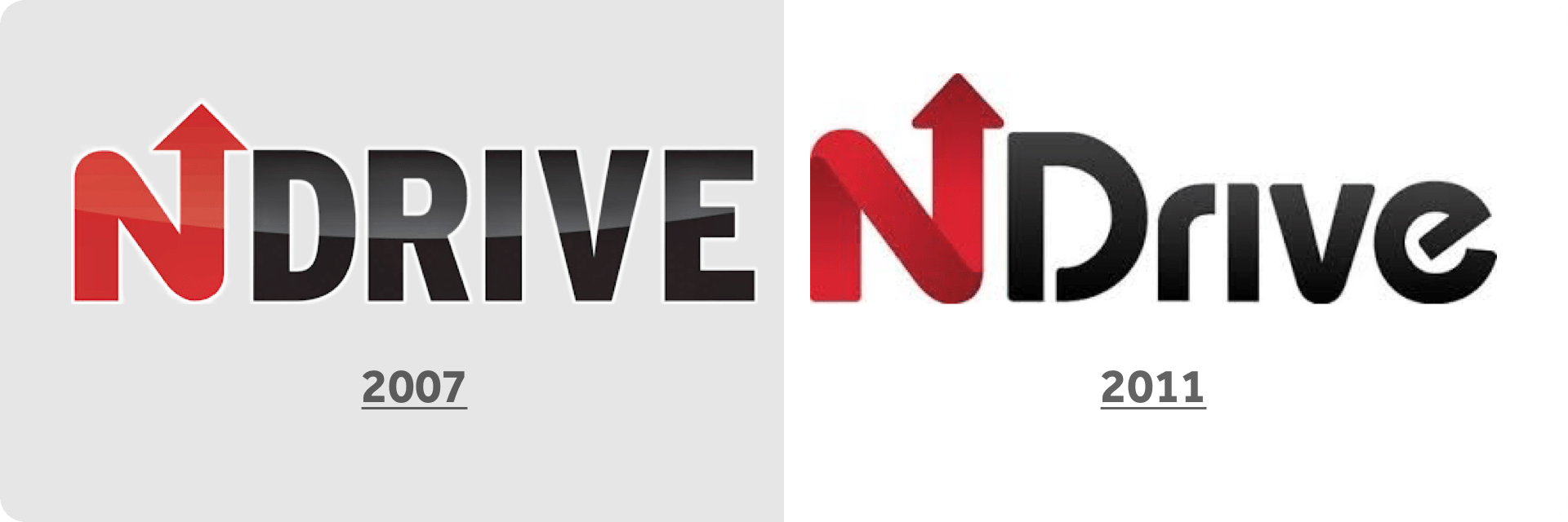 NDrive logos over the years