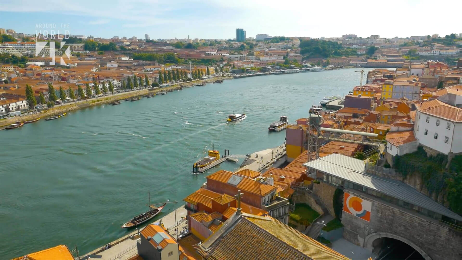 Porto in 4K Porto city and Douro river